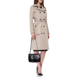 Pre Owned Saint Laurent Black Crinkled Leather Baby Niki Chain Shoulder Bag