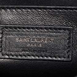 Pre Owned Saint Laurent Black Crinkled Leather Baby Niki Chain Shoulder Bag