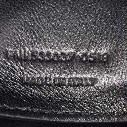 Pre Owned Saint Laurent Black Crinkled Leather Baby Niki Chain Shoulder Bag