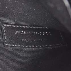 Saint Laurent Black Croc Embossed Leather Uptown Pouch