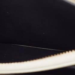 Saint Laurent White Matelassé Leather Cassandre Wallet on Chain