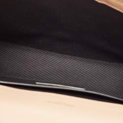 Pre Owned Saint Laurent Beige Matelassé Leather Small Envelope Chain Shoulder Bag