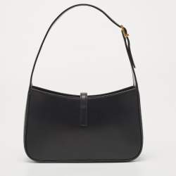 Pre Owned Saint Laurent Black Leather LE 5 À 7 Shoulder Bag