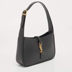 Pre Owned Saint Laurent Black Leather LE 5 À 7 Shoulder Bag