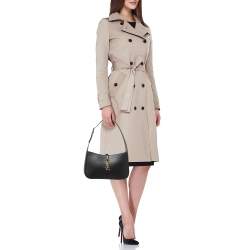 Pre Owned Saint Laurent Black Leather LE 5 À 7 Shoulder Bag