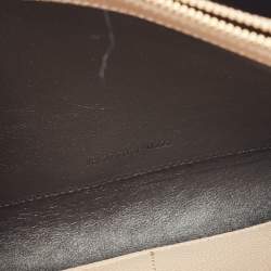 Saint Laurent Beige Matelassé Leather Cassandre Wallet on Chain