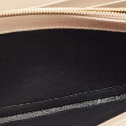 Saint Laurent Beige Matelassé Leather Cassandre Wallet on Chain