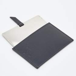 Pre Owned Saint Laurent Black Leather Pocket Mirror Case