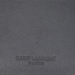 Pre Owned Saint Laurent Black Leather Pocket Mirror Case