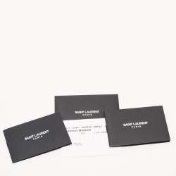 Pre Owned Saint Laurent Black Leather Uptown Pouch