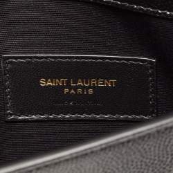 Pre Owned Saint Laurent Black Leather Uptown Pouch