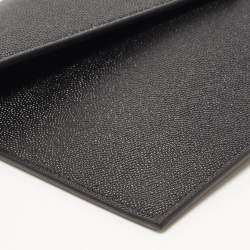 Pre Owned Saint Laurent Black Leather Uptown Pouch