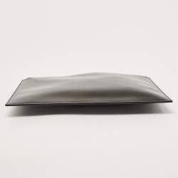 Saint Laurent Black Glossy Leather Zip Pouch