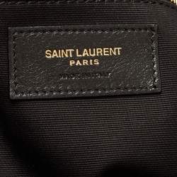 Pre Owned Saint Laurent Black Quilted Leather Maxi Icare Shopping Tote