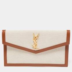 YSL beige tan clutch brand new comes with box and dustbag