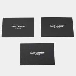 مملوكة مسبقًا Saint Laurent Black Matelassé Leather Cassandre Continental Wallet