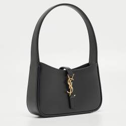 Pre Owned Saint Laurent Black Leather Mini LE 5 À 7 Shoulder Bag