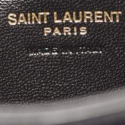 Pre Owned Saint Laurent Black Leather Mini LE 5 À 7 Shoulder Bag