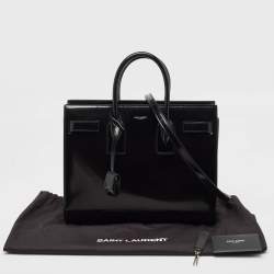 Pre Owned Saint Laurent Black Patent Leather Small Classic Sac De Jour Tote