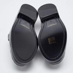 Pre Owned Saint Laurent Black Patent Leather Penny Le Loafers Size 40