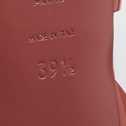 Pre Owned Saint Laurent Pink Patent Leather Tribute Sandals Size 39.5