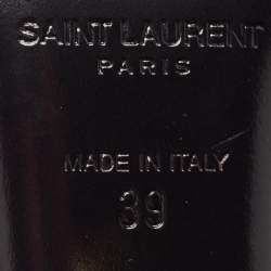 Pre Owned Saint Laurent Black Patent Leather Opyum Pumps Size 39