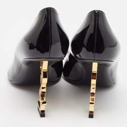 Pre Owned Saint Laurent Black Patent Leather Opyum Pumps Size 39