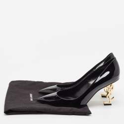 Pre Owned Saint Laurent Black Patent Leather Opyum Pumps Size 39