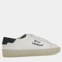 Saint Laurent Optic White/Black Court Classic Sneaker EU 38