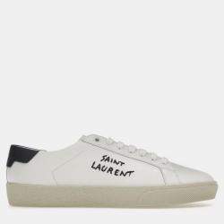 Saint Laurent Optic White/Black Court Classic Sneaker EU 38