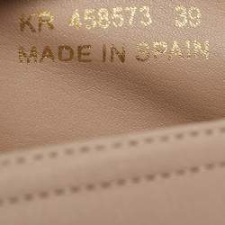 Pre Owned Saint Laurent Beige Leather Cassandra Espadrille Flats Size 39