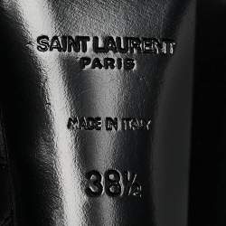 Saint Laurent Black Satin Claude Slingback Pumps Size 38.5