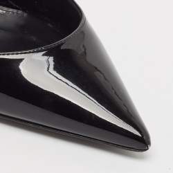 Saint Laurent Black Patent Leather Zoe Pumps Size 38