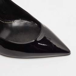 Pre Owned Saint Laurent Black Patent Leather Opyum Pumps Size 37