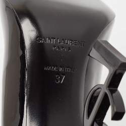 Pre Owned Saint Laurent Black Patent Leather Opyum Pumps Size 37
