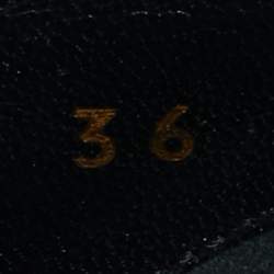 مملوكة مسبقًا حذاء كعب عالي سان لوران مقدمة مدببة كريستال مزين ساتان أسود تاور 110 مقاس 36