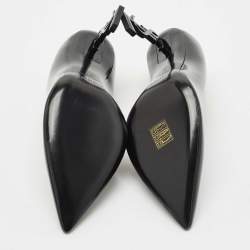 Saint Laurent Black Patent Leather Opyum Pointed Toe Pumps Size 40