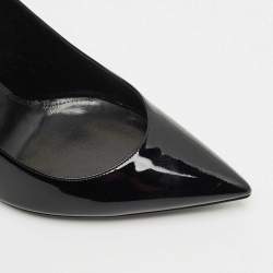 Saint Laurent Black Patent Leather Opyum Pointed Toe Pumps Size 40