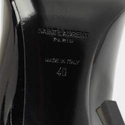 Saint Laurent Black Patent Leather Opyum Pointed Toe Pumps Size 40