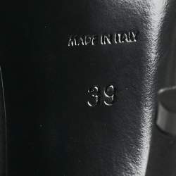 Pre Owned Saint Laurent Black Satin Sean 110Thong Sandals Size 39