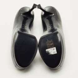 Pre Owned Saint Laurent Black Patent Tribtoo Pumps Size 36.5