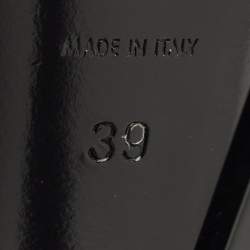 Pre Owned Saint Laurent Brown Patent Leather Lee Slingback Pumps Size 39