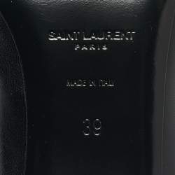 Pre Owned Saint Laurent Black Lizard Leather Anai Pumps Size 39