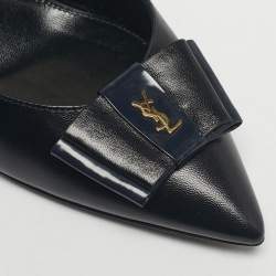 Pre Owned Saint Laurent Black Lizard Leather Anai Pumps Size 39