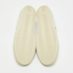 مملوكة مسبقًا Saint Laurent Court Classic Star Size 41 White/Silver Leather Low Top Sneakers