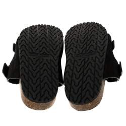 مملوكة مسبقًا صندل سلايد سان لوران باريس جيمى تو بيرد جلد سويدى أسود مقاس 39