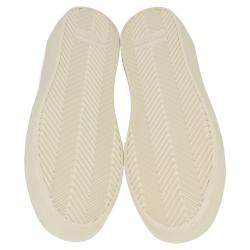 مملوكة مسبقًا Saint Laurent White/Brown Leather Court Classic Sneakers Size EU 36