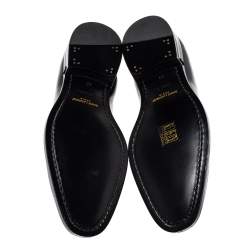 Saint Laurent Black Leather Lace Up Derby Size 38   