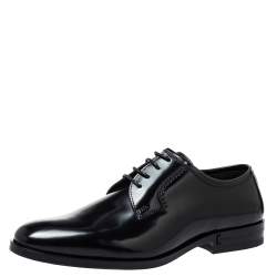 Saint Laurent Black Leather Lace Up Derby Size 38   