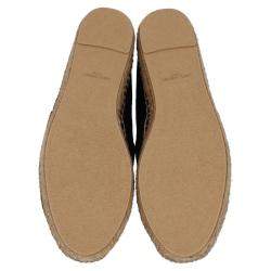 Pre Owned Saint Laurent Paris Black Canvas Espadrilles Size EU 40